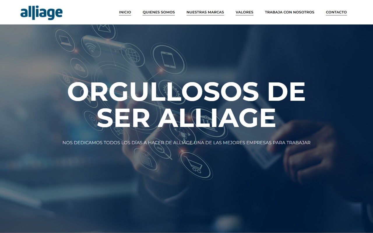 Página pública de Alliage Argentina